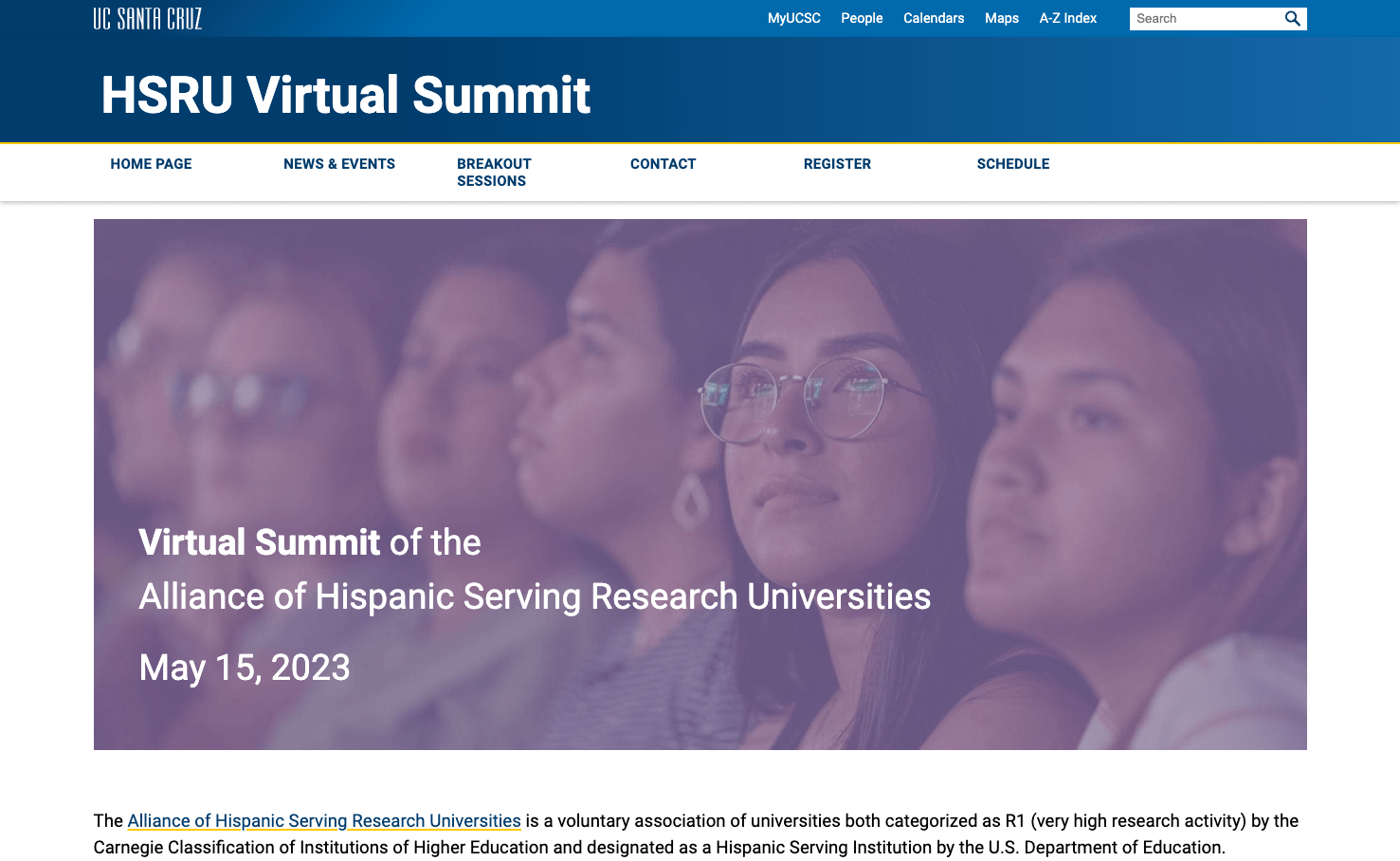 Alliance of Hispanic Serving Institutions Virtual Summit