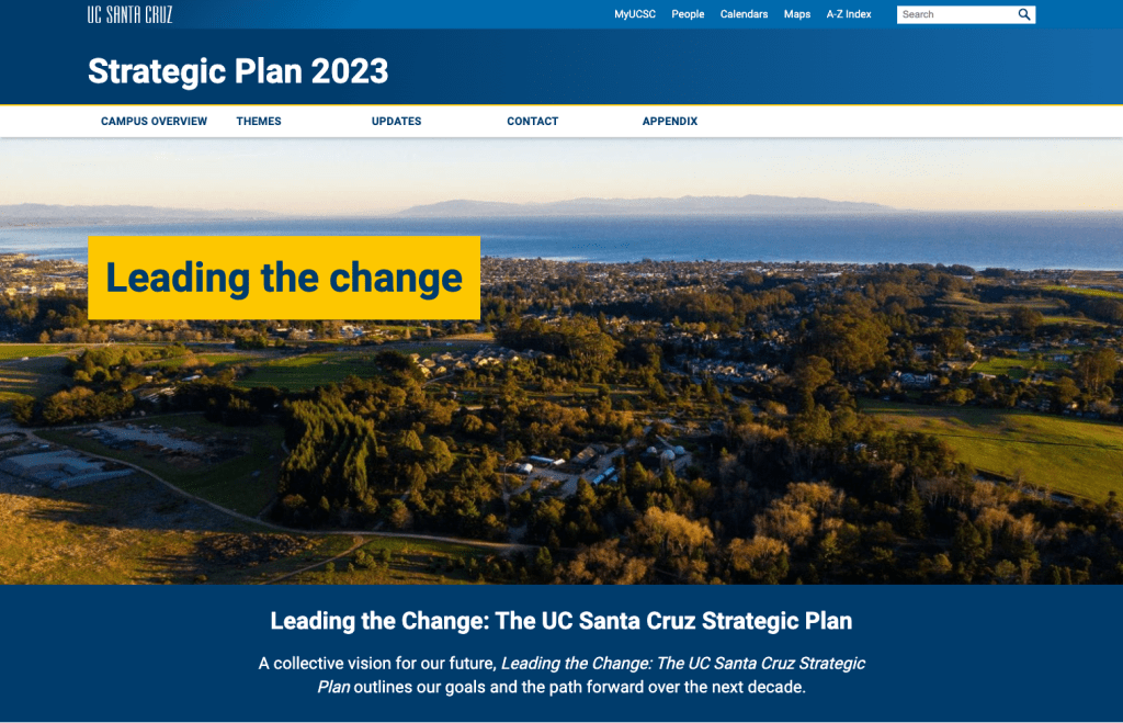 The UCSC Strategic Plan website