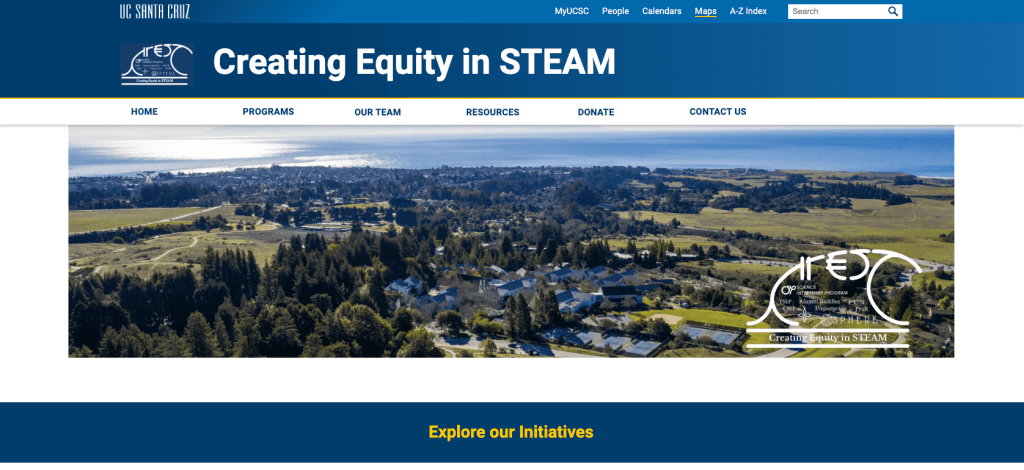 Screenshot of Creating Equity in Steam website
