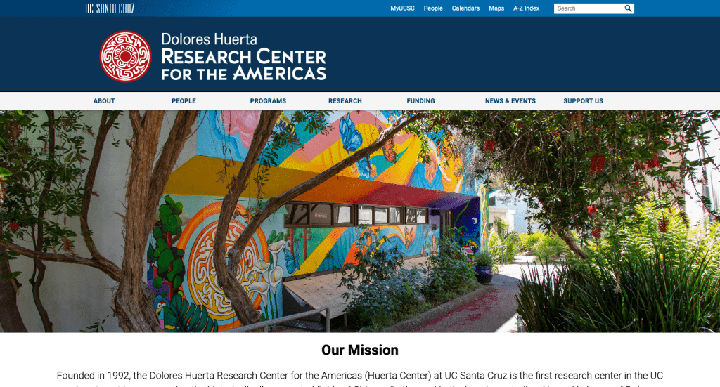 Dolores Huerta Research Center for the Americas website